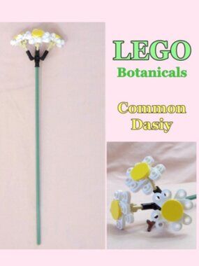 LEGO Botanical Flowers - 1 pcs Common Daisy White - Individual Sale from 10280